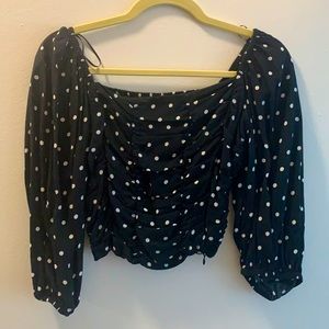 Black and white blouse